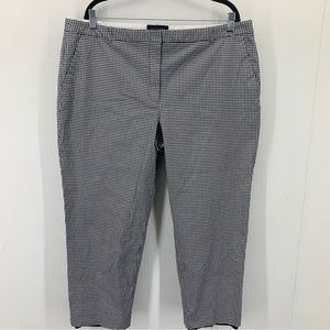 Talbots Womens 18 Ankle Pants‎ Herringbone Stretch Pockets Fully Lined